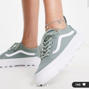 Sage Green Sentry Vans Old Skool Sneakers